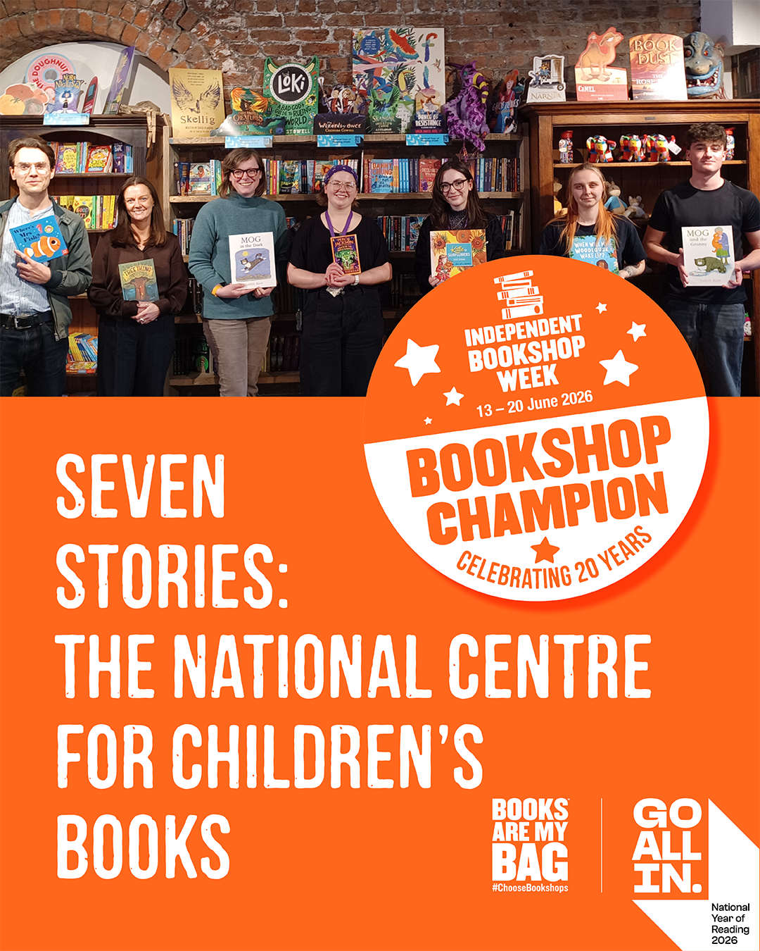 Seven Stories Named a Bookshop Champions for Independent Bookshop Week 2026